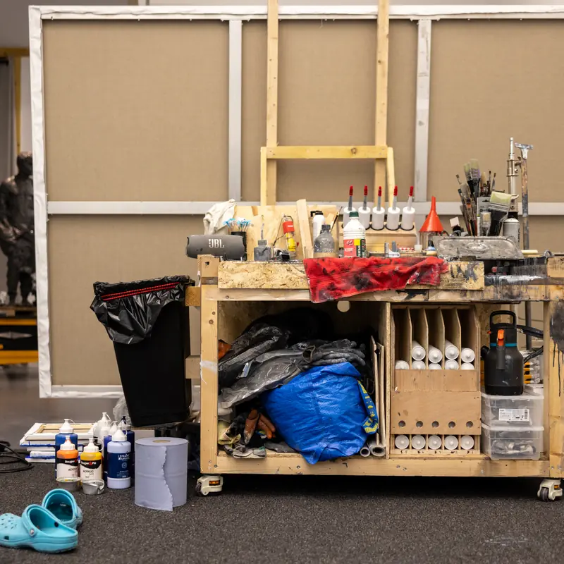 The studio, behind the scenes