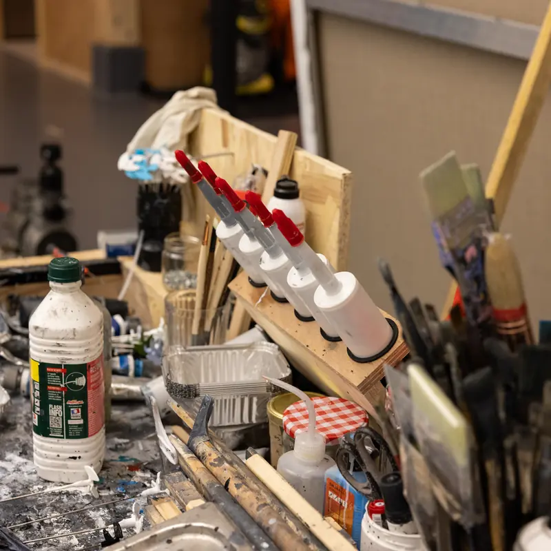The studio, behind the scenes