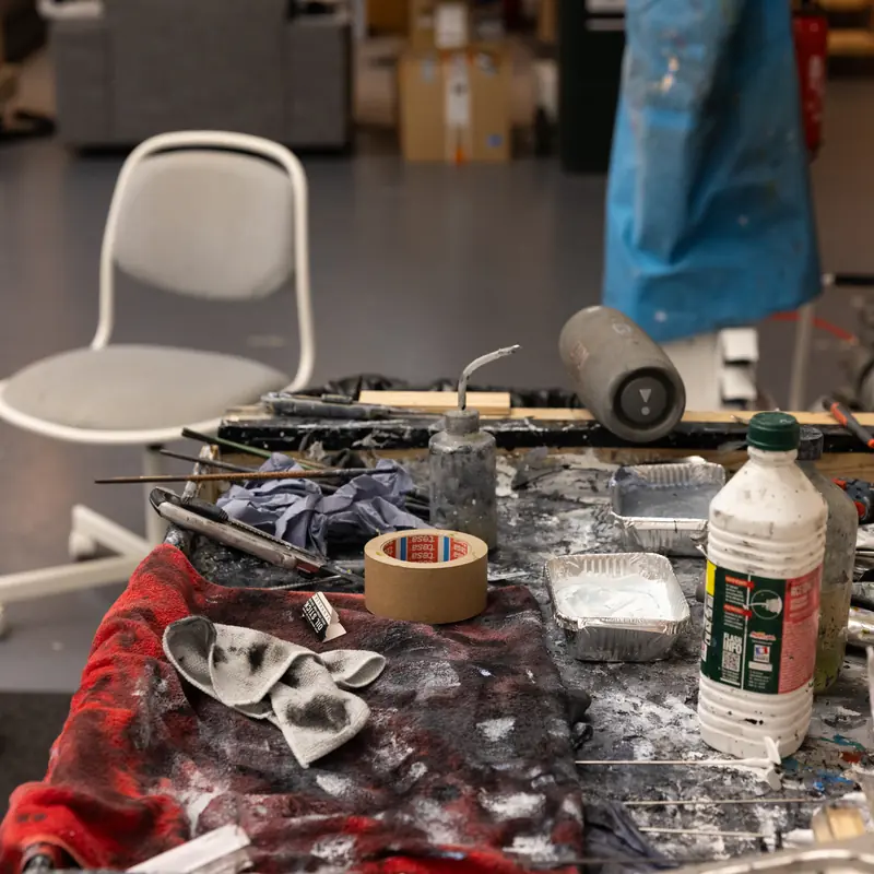 The studio, behind the scenes