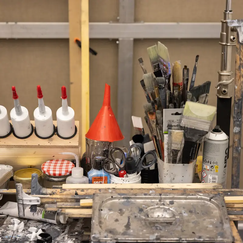 The studio, behind the scenes
