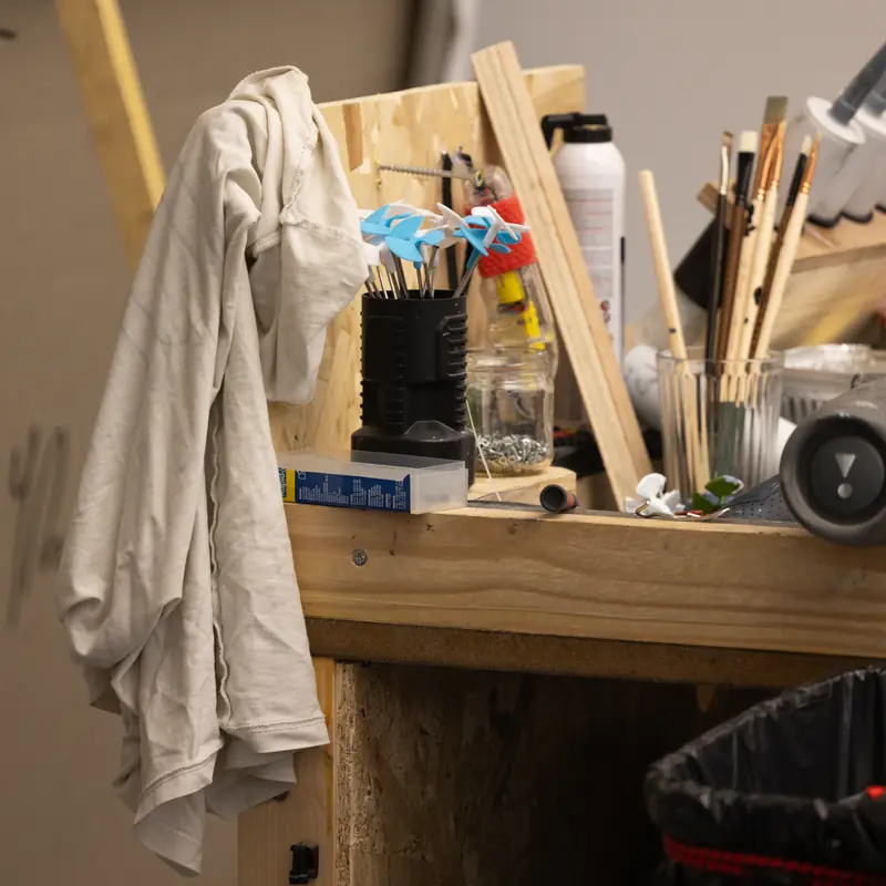 The studio, behind the scenes