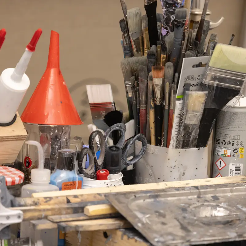 The studio, behind the scenes